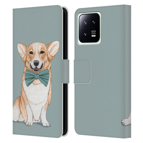Barruf Dogs Corgi Leather Book Wallet Case Cover For Xiaomi 13 5G