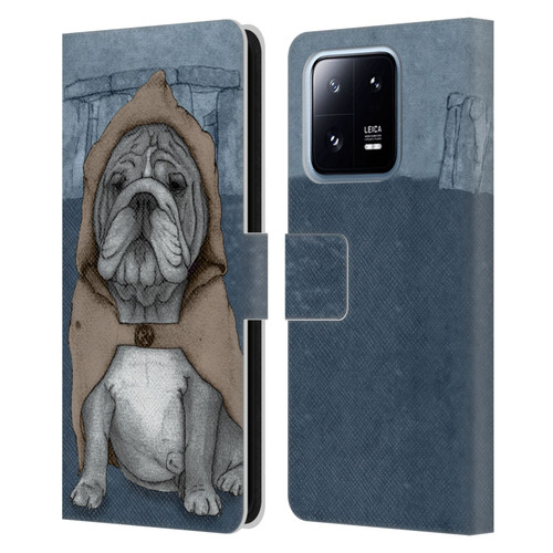 Barruf Dogs English Bulldog Leather Book Wallet Case Cover For Xiaomi 13 Pro 5G
