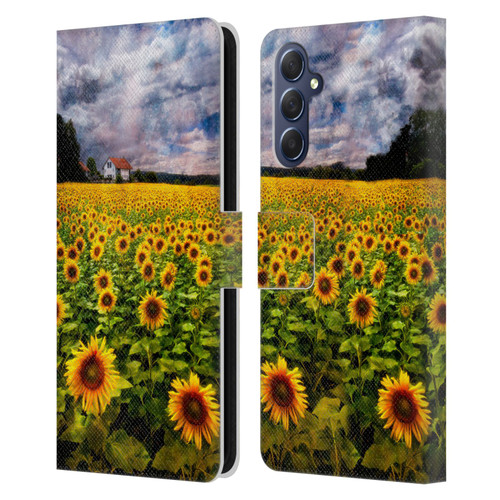 Celebrate Life Gallery Florals Dreaming Of Sunflowers Leather Book Wallet Case Cover For Samsung Galaxy M54 5G