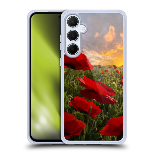 Celebrate Life Gallery Florals Red Flower Field Soft Gel Case for Samsung Galaxy A55 5G