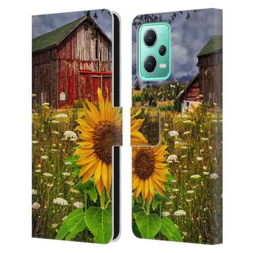 Celebrate Life Gallery Florals Barn Meadow Flowers Leather Book Wallet Case Cover For Xiaomi Redmi Note 12 5G