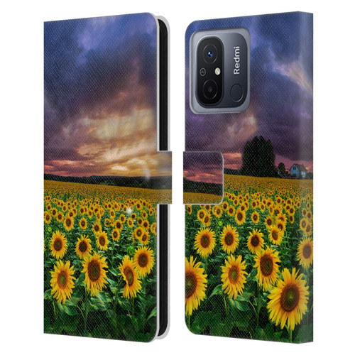 Celebrate Life Gallery Florals Stormy Sunrise Leather Book Wallet Case Cover For Xiaomi Redmi 12C