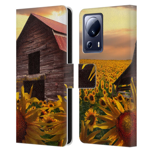 Celebrate Life Gallery Florals Sunflower Dance Leather Book Wallet Case Cover For Xiaomi 13 Lite 5G