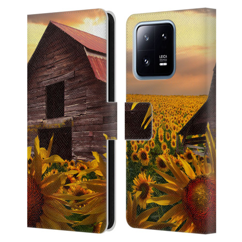 Celebrate Life Gallery Florals Sunflower Dance Leather Book Wallet Case Cover For Xiaomi 13 Pro 5G