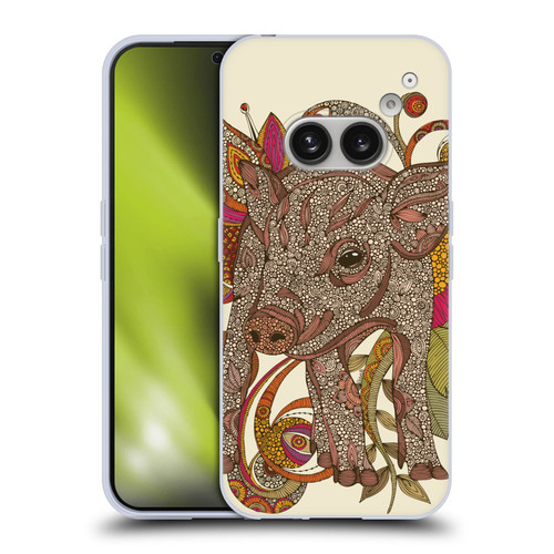 Valentina Animals And Floral Pig Soft Gel Case for Nothing Phone (2a)