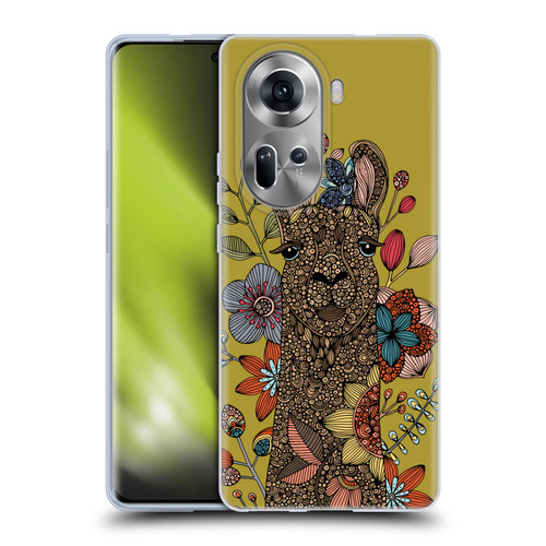 Valentina Animals And Floral Llama Soft Gel Case for OPPO Reno11