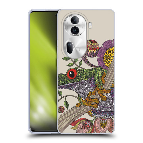 Valentina Animals And Floral Frog Soft Gel Case for OPPO Reno11 Pro