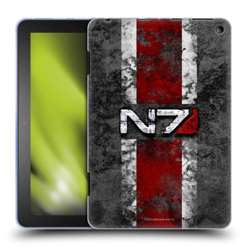 EA Bioware Mass Effect Graphics N7 Logo Distressed Soft Gel Case for Amazon Fire HD 8/Fire HD 8 Plus 2020