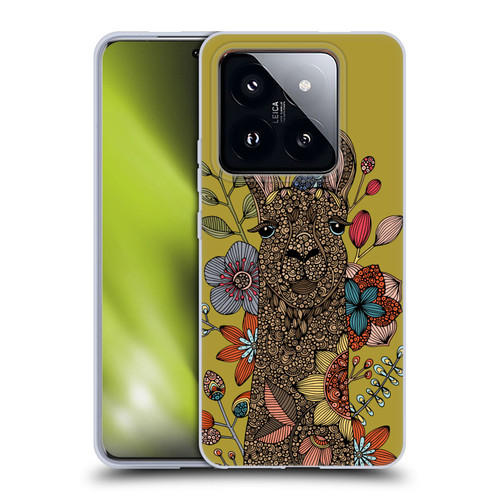 Valentina Animals And Floral Llama Soft Gel Case for Xiaomi 14 Pro