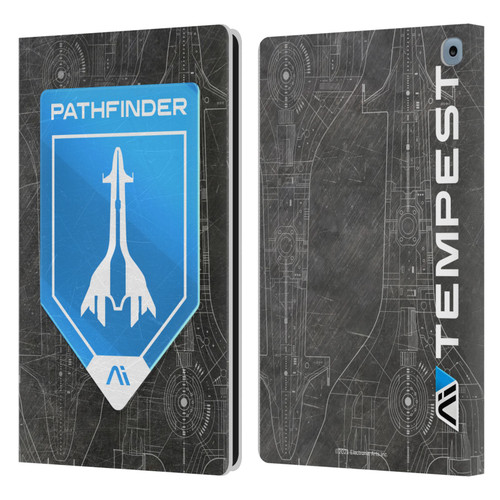 EA Bioware Mass Effect Andromeda Graphics Pathfinder Badge Leather Book Wallet Case Cover For Amazon Fire HD 10 / Plus 2021