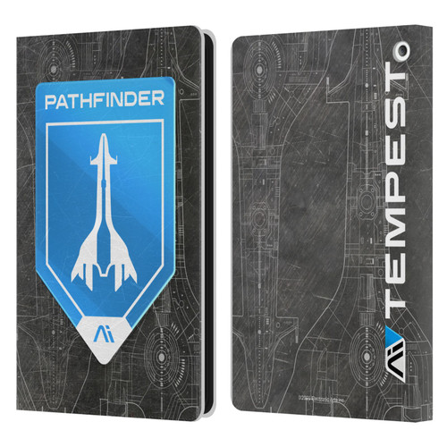 EA Bioware Mass Effect Andromeda Graphics Pathfinder Badge Leather Book Wallet Case Cover For Amazon Fire HD 8/Fire HD 8 Plus 2020