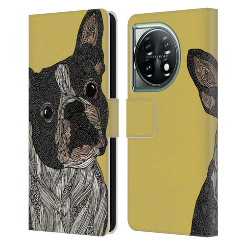 Valentina Dogs French Bulldog Leather Book Wallet Case Cover For OnePlus 11 5G