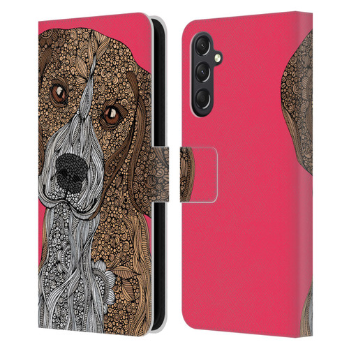 Valentina Dogs Beagle Leather Book Wallet Case Cover For Samsung Galaxy A24 4G / M34 5G