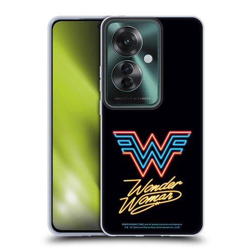 Wonder Woman 1984 Logo Art Neon Soft Gel Case for OPPO Reno11 F 5G / F25 Pro 5G