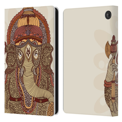 Valentina Symbols Illustration Ganesha Leather Book Wallet Case Cover For Amazon Fire 7 2022