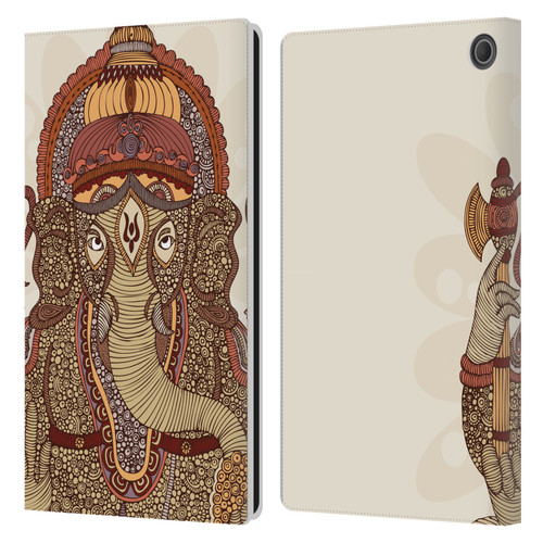 Valentina Symbols Illustration Ganesha Leather Book Wallet Case Cover For Amazon Fire Max 11 2023