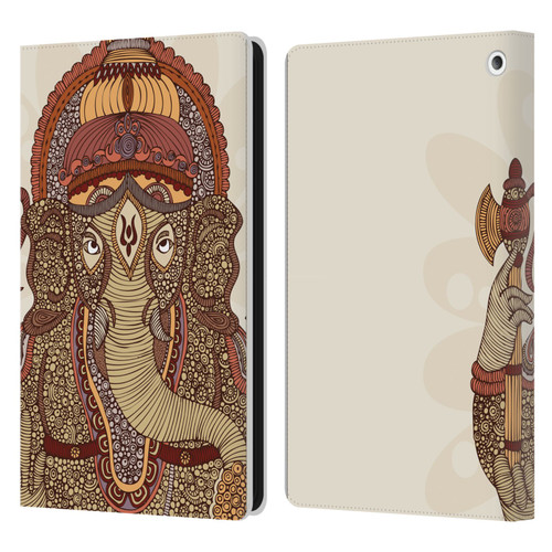 Valentina Symbols Illustration Ganesha Leather Book Wallet Case Cover For Amazon Fire HD 8/Fire HD 8 Plus 2020