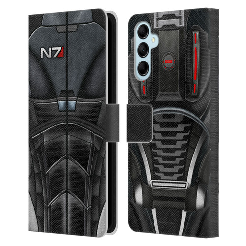 EA Bioware Mass Effect Armor Collection N7 Leather Book Wallet Case Cover For Samsung Galaxy M14 5G