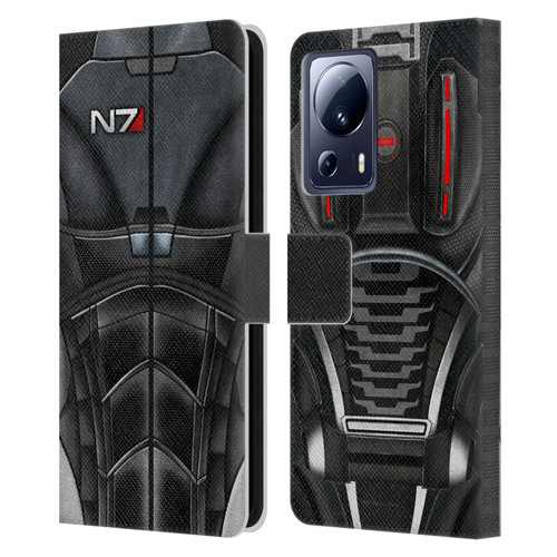 EA Bioware Mass Effect Armor Collection N7 Leather Book Wallet Case Cover For Xiaomi 13 Lite 5G