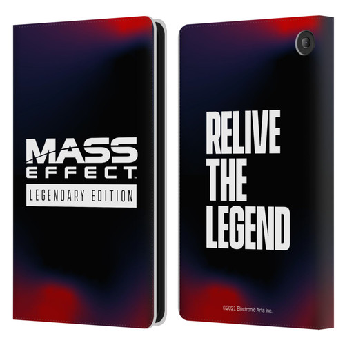 EA Bioware Mass Effect Legendary Graphics Logo Leather Book Wallet Case Cover For Amazon Fire 7 2022