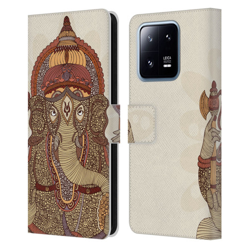 Valentina Symbols Illustration Ganesha Leather Book Wallet Case Cover For Xiaomi 13 Pro 5G