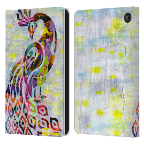 Artpoptart Animals Peacock Leather Book Wallet Case Cover For Amazon Fire 7 2022