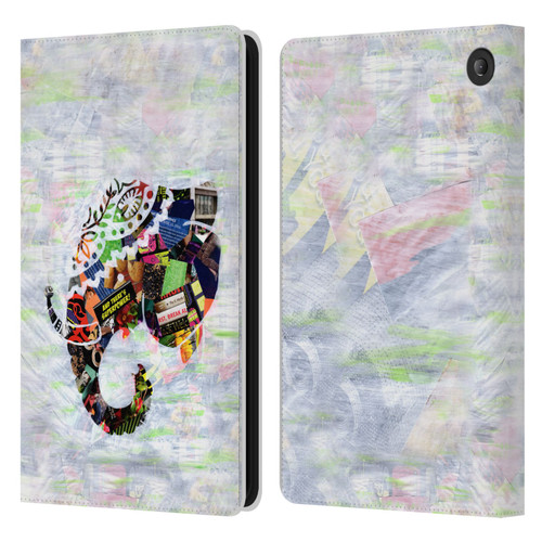 Artpoptart Animals Elephant Leather Book Wallet Case Cover For Amazon Fire 7 2022