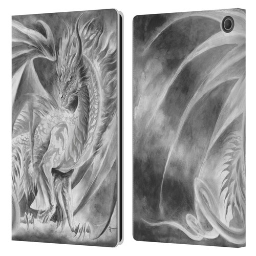 Ruth Thompson Dragons Silver Ice Leather Book Wallet Case Cover For Amazon Fire Max 11 2023