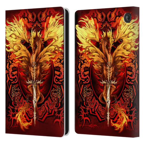 Ruth Thompson Dragons Flameblade Leather Book Wallet Case Cover For Amazon Fire 7 2022
