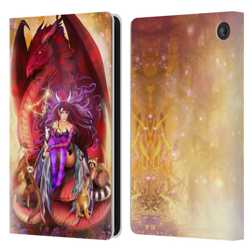 Ruth Thompson Dragons Capricorn Leather Book Wallet Case Cover For Amazon Fire 7 2022