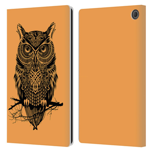 Rachel Caldwell Animals 3 Owl 2 Leather Book Wallet Case Cover For Amazon Fire Max 11 2023