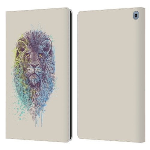 Rachel Caldwell Animals 3 Lion Leather Book Wallet Case Cover For Amazon Fire HD 10 / Plus 2021