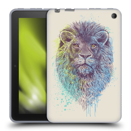 Rachel Caldwell Animals 3 Lion Soft Gel Case for Amazon Fire 7 2022