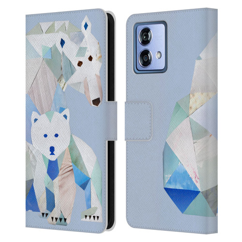 Artpoptart Animals Polar Bears Leather Book Wallet Case Cover For Motorola Moto G84 5G