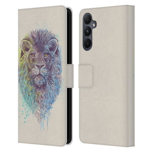 Rachel Caldwell Animals 3 Lion Leather Book Wallet Case Cover For Samsung Galaxy A05s