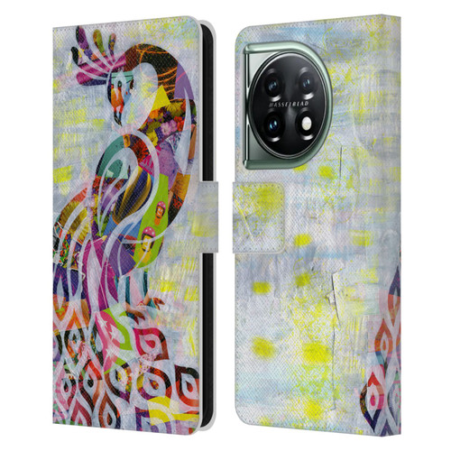 Artpoptart Animals Peacock Leather Book Wallet Case Cover For OnePlus 11 5G