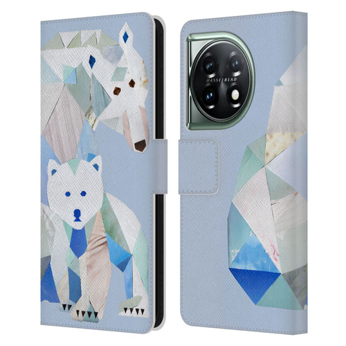 Artpoptart Animals Polar Bears Leather Book Wallet Case Cover For OnePlus 11 5G