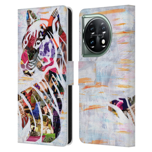 Artpoptart Animals Tiger Leather Book Wallet Case Cover For OnePlus 11 5G
