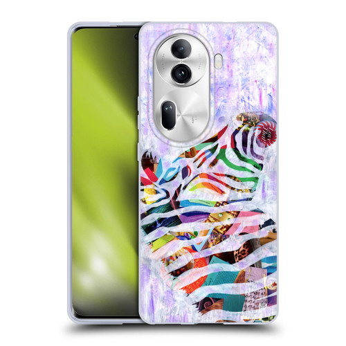Artpoptart Animals Purple Zebra Soft Gel Case for OPPO Reno11 Pro