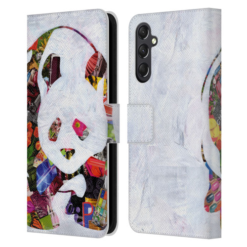 Artpoptart Animals Panda Leather Book Wallet Case Cover For Samsung Galaxy A24 4G / M34 5G