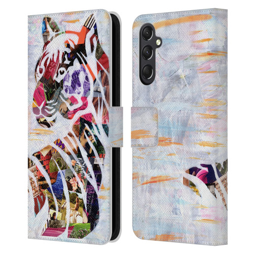 Artpoptart Animals Tiger Leather Book Wallet Case Cover For Samsung Galaxy A24 4G / M34 5G