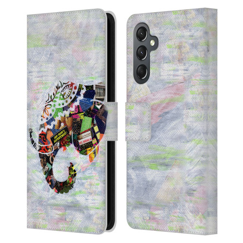 Artpoptart Animals Elephant Leather Book Wallet Case Cover For Samsung Galaxy A25 5G