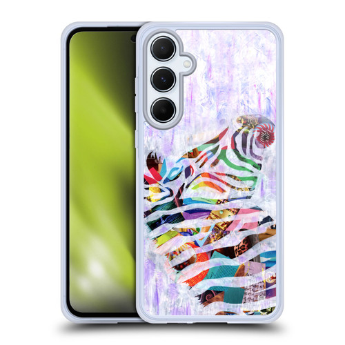 Artpoptart Animals Purple Zebra Soft Gel Case for Samsung Galaxy A55 5G