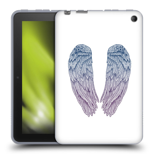 Rachel Caldwell Illustrations Angel Wings Soft Gel Case for Amazon Fire 7 2022