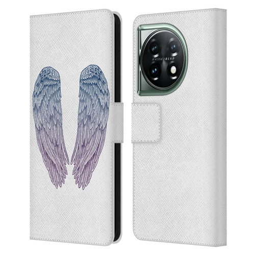 Rachel Caldwell Illustrations Angel Wings Leather Book Wallet Case Cover For OnePlus 11 5G