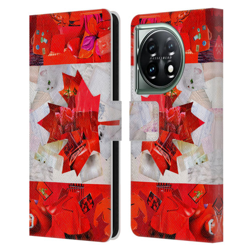Artpoptart Flags Canada Leather Book Wallet Case Cover For OnePlus 11 5G