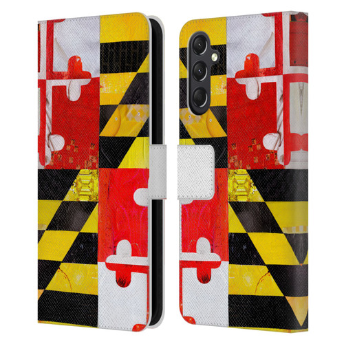 Artpoptart Flags Maryland Leather Book Wallet Case Cover For Samsung Galaxy A24 4G / M34 5G