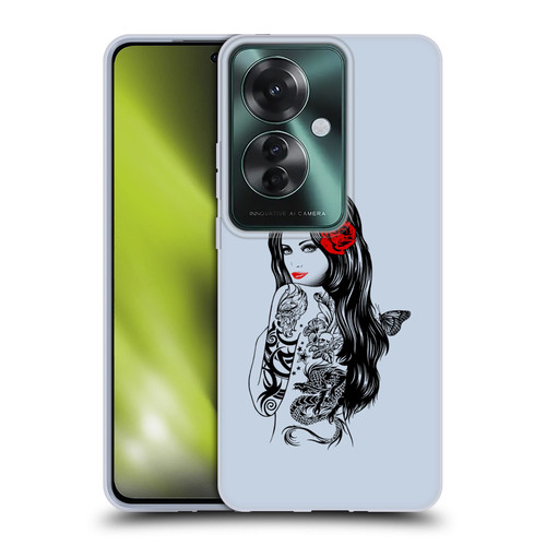 Rachel Caldwell Illustrations Tattoo Girl Soft Gel Case for OPPO Reno11 F 5G / F25 Pro 5G