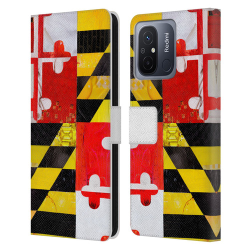 Artpoptart Flags Maryland Leather Book Wallet Case Cover For Xiaomi Redmi 12C