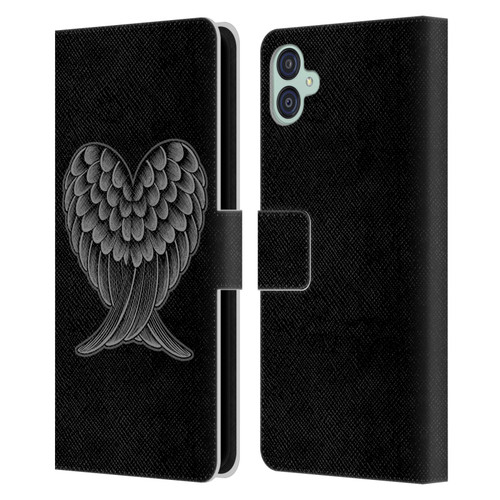 Rachel Caldwell Illustrations Heart Wings Leather Book Wallet Case Cover For Samsung Galaxy M04 5G / A04e